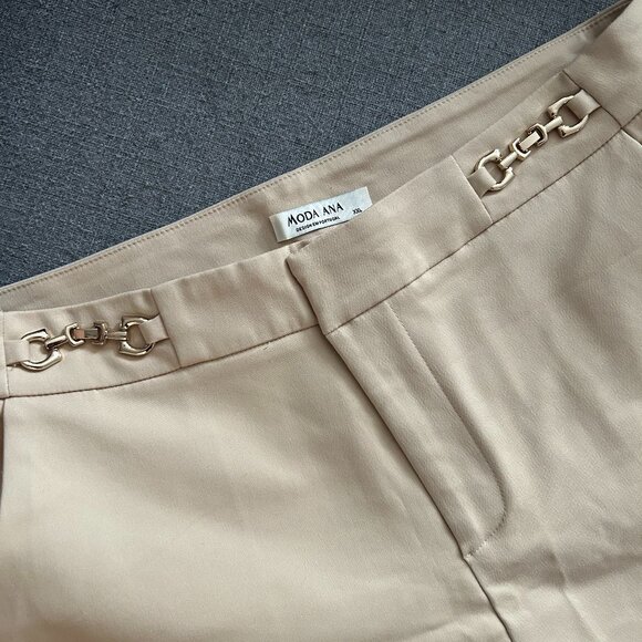 MODA ANA CREAMY DRESS PANTS - Picture 1 of 4